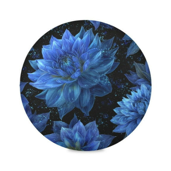 Round Placemat Heat Resistant & Wrinkle-Free Dining Table Decor Placemat For Home & Weddings Seamless Bellflowers