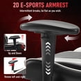 thumbnail image 5 of JONPONY Big and Tall 500LBS Gaming Chair, Ergonomic Design with 2D Armrests,PU Leather with Footrest and Lumbar Support, High Back Office Chair Support 8 Hours Long Sitting, Computer Chair,White, 5 of 8