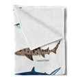 thumbnail image 2 of Shark Soft Flannel Fleece Throw Blanket, Types of Sharks Pattern Whaler Piked Dogfish Whlae Shark Maritime Design Nautical, Cozy Plush for Indoor and Outdoor Use, 70" x 90", Multicolor, by Ambesonne, 2 of 5