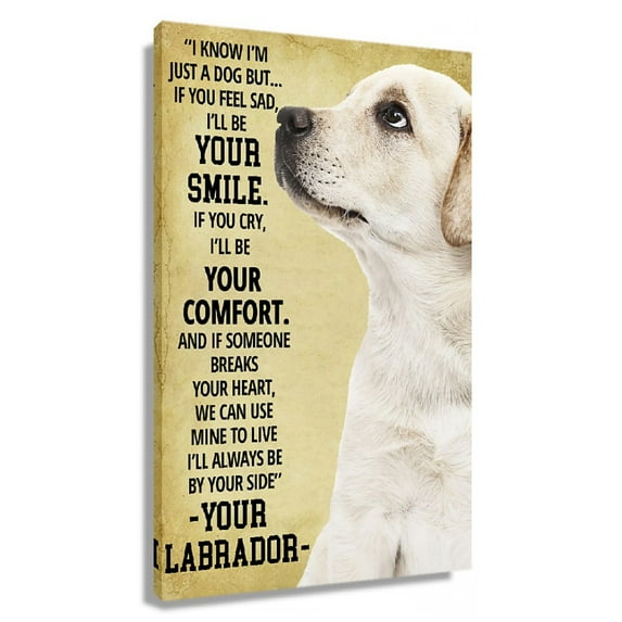 Funny Labrador Dog Wall Art Canvas Prints Paintings For Living Room Vintage Animal Poster Unframed 20×30 in