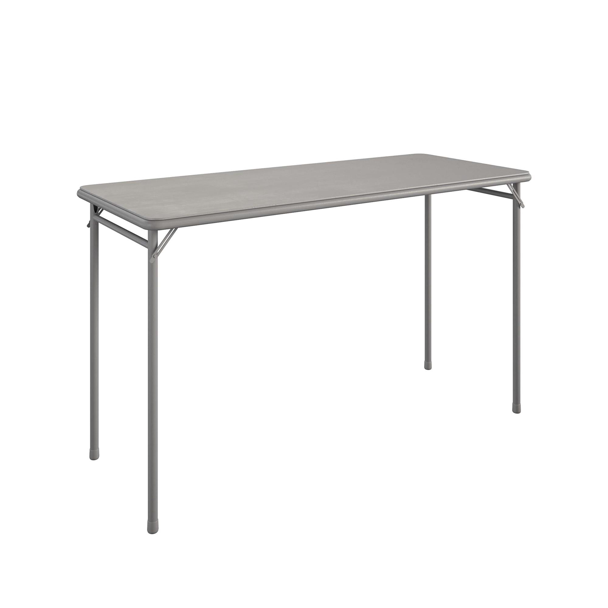 COSCO 20 x 48 Vinyl Top Serving Folding Table Black