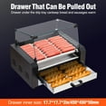 Hot Dog Roller, 9 Rollers 24 Hot Dogs Capacity 1650W Stainless Sausage