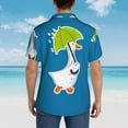 thumbnail image 6 of Daiia Goose Holding an Umbrella Hawaiian Shirt for Men Gentle Cotton Regular Short Sleeve Casual-3X-Large, 6 of 9