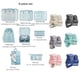 thumbnail image 3 of Minnieouse 8 unids/set bolsa de almacenamiento de equipaje de gran capacidad embalaje ropa zapatos organizador cosméticos bolsa de viaje al aire libre para Envolturas para manijas de equipaje Gris Minnieouse AP012006-02, 3 of 6