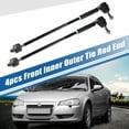 thumbnail image 2 of Unique Bargains 4pcs Front Inner Outer Tie Rod Ends Kit Suspension Steering Tie Rod End for Volkswagen Routan Drag Link, 2 of 7