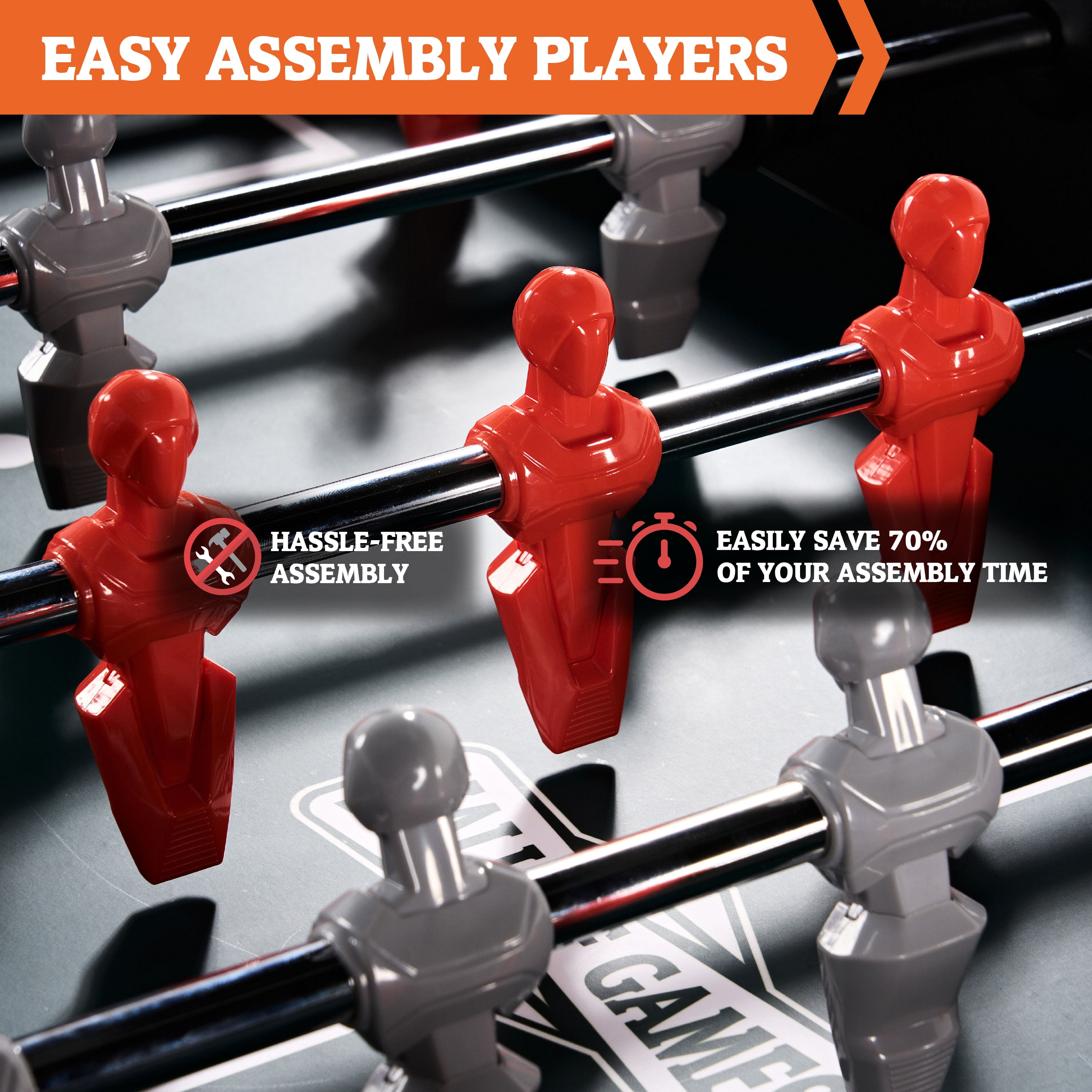 54" Arcade Foosball Table, Soccer, Easy Assembly, Accessories Included by Hall of Games