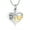 Steel/Gold, variant on Heart Cremation Jewelry for Ashes Holder Urn Necklace for Loved One-A Piece of My Heart Lives in Heaven