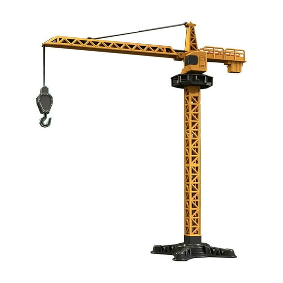 FNYOXU Crane Toy, 1:55 Scale Alloy Die-Cast Model Toy, Large Tower Slewing Crane Truck Vehicle, 15.7" Miniature Car, Birthday Gift for Kids