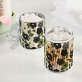 thumbnail image 2 of Yayeee 2 Pack Qtip Holder Bathroom Cotton Swab Canister with Lid Clear Dispenser Set, Navy Flower, 2 of 6