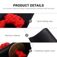 thumbnail image 3 of Traditional Kuaiban Clapper Bamboo Castanets Hand Percussion Instruments for Music Black Synthetic Material, 3 of 8