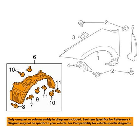 Mitsubishi Fiberglass Fender - MITSUBISHI 5370A774 GENUINE OEM FACTORY ORIGINAL PASSENGER RIGHT SIDE FENDER LINER