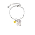 thumbnail image 2 of Delight Jewelry Acrylic 5/16" Yellow Heart Silvertone Discover Dream Explore Zoey Charm Bracelet, 6.5+2" Extender, 2 of 4