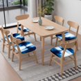 thumbnail image 6 of Blue and Grey Abstract Art Artwork Seat Covers for Dining Room Chairs Set Of 6,Stretch Printed Washable Chair Seat Cover with Elastic Ties and Button,Removable Waterproof Couch Cushion Covers, 6 of 6