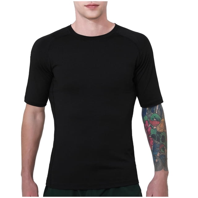 QIPOPIQ T-Shirt à Col Ras du Cou pour Hommes - T-Shirt Premium Ajusté Doux Pré-Rétréci - T-Shirts pour Hommes en Poly Liquidation