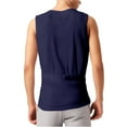 thumbnail image 3 of WTOBBY Men's Mesh Tank Top Sports Base Layer Shirt Sleeveless T-Shirt Thin Summer Wear Quick-Drying Breathable For Comfort Running Fitness Activities Lightweight Design,Navy 2XL, 3 of 3