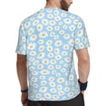 thumbnail image 2 of Rocae Floral Daisy for Men's Mesh Quick-Dry Short Sleeve Workout T-Shirt,Mens Crew Neck Tee Lightweight Soft Classic T Shirts Small, 2 of 9