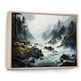thumbnail image 2 of Designart "Cascading Waters in the Storm I" Landscapes Floater Framed Wall Art Print, 2 of 7