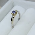thumbnail image 5 of Dazzlingrock Collection 14K Two Tone Gold Round Tanzanite & White Diamond Ladies Twisted Bridal Engagement Ring, Size 5, 5 of 5