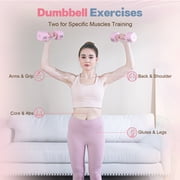 kisnbld Adjustable Kettlebell Set, 2 in 1 Free Weights Dumbbells & Kettlebell Set for Women with Fast Adjustment, Each 2lb 3lb 4lb 5lb Hand Weights Set for Home Gym & Outdoor Exercise Training