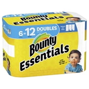 Bounty Essentials Select-A-Size Paper Towels, White, 6 Double Rolls