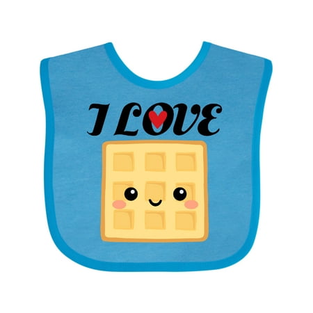 

Inktastic Waffle Lover I Love Waffles Boys or Girls Baby Bib