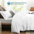 thumbnail image 6 of 1200 TC 100% Egyptian Cotton Duvet set Zipper Closur Ultra Soft Durable and Fade Resistant Color White Solid size King, 6 of 6