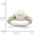thumbnail image 3 of 14K/Silver Two-Tone Sterling Silver With 14K Accent 8-9mm Fwc Pearl Ring (Size 7) Made In Thailand qtc1530-7, 3 of 5