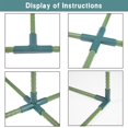 thumbnail image 3 of Hbdhejl Plastic Connectors For Greenhouse 3 Way 4 Way And 5 Way Joints With Sturdy Support Poles Gardening Accessory Kit 5Pc Set, 3 of 3