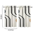 thumbnail image 4 of Modern Abstract Geometric Lines Boho Kitchen Curtains - Vintage Tier Cafe Curtains for Bathroom Living RV Rod Pocket Window Drapes 36 Inch 2 Panels Set 28"x36" Window Treatment Tiers, 4 of 4
