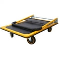 thumbnail image 4 of Foldable Platform Truck Push Dolly 330 lb. Weight Capacity with Brake and 4" 360 Degree Swivel Wheels, 4 of 14