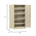 thumbnail image 3 of Muscle Rack Durable 4-Shelf Locking Cabinet, Beige, 3 of 7