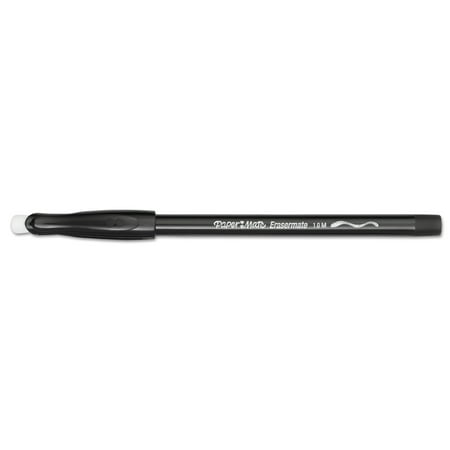 Paper Mate Eraser Mate 12pk Ballpoint Erasable Pens Medium - Black Ink
