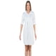 thumbnail image 4 of Vestido Maternidad Camisero Cómodo Elegante Vestido Embarazo Casual Oficina Manga Ajustable Color Blanco, 4 of 5