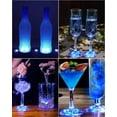 thumbnail image 3 of LED Coaster, Coasters Cup Mat Light Up Coasters Bottle Light Stickers Coasters for Wine Cocktail Drinks (10Pack, Blue), 3 of 8