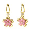 thumbnail image 2 of YYKihy New Flower Earrings Fashionable Women's Versatile Multi Color Petals Inlaid Ear Clip Earrings, 2 of 9