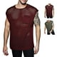 thumbnail image 4 of Hombres Camisetas de tirantes malla diseño puro color sin mangas chaleco lavado a máquina para el hogar citas, 4 of 6
