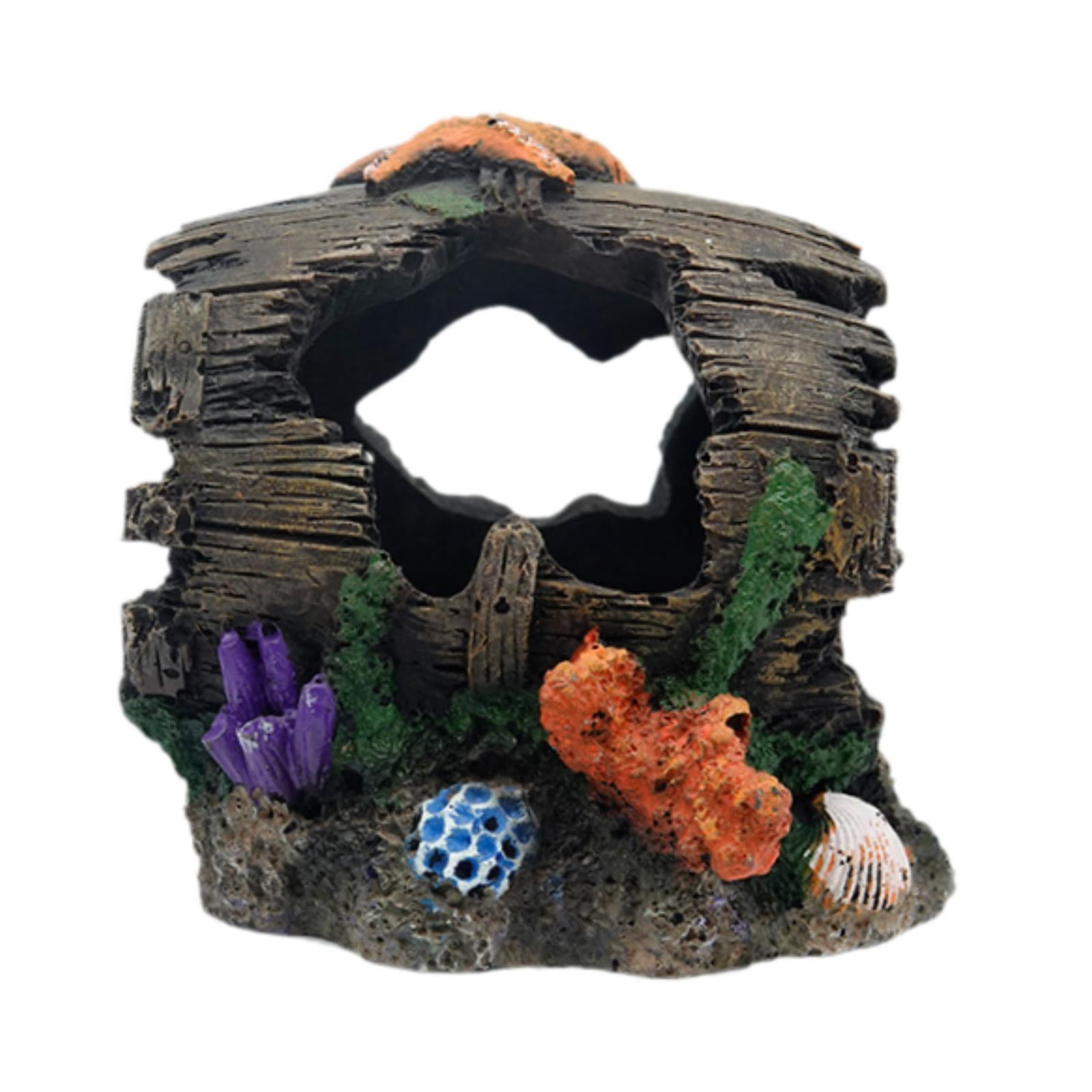 EHJRE Aquarium Decorations for Fish Cave, Resin, Landscaping Crafts, Fish Garden, Pond, Barrel Decor, Barrel, Barrel, Barrel Decor, Barrel, Barrel Decor