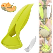 2025 New Melon Cutting Tool,Cantaloupe Slicer Fruit Cutter,Portable Cube Watermelon Cutter Slicer,Multifunctional Simple Melon Divider Peeler for Home Party Camping Kitchen Gadget,Melon Slicer