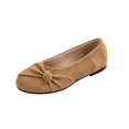 thumbnail image 2 of Women Knotted Bow Ballet Flats, Soft Textured Round Toe Slip‑on Casual Flat Shoes, Comfort Walking Footwear, 2 of 9