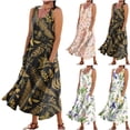thumbnail image 3 of Ruyang Women's Floral Print Plus Size Dress Sleeveless Round Neck Loose Stretch Comfortable Plus Size Summer Dress 1700's Dresses for Women, 3 of 3