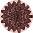 thumbnail image 1 of Ahgly Company Indoor Round Patterned Flamingo Pink Area Rugs, 7' Round, 1 of 6
