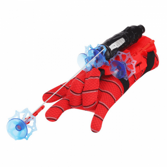 Queilt Spiderman Web Shooter for Kids - Shoots Suction Cups Red.
