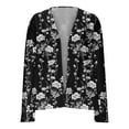thumbnail image 3 of Long Cardigan Sweaters for Women Lightweight Tunic Open Front Cardigan Long Sleeve Fall Floral Print Tunic Tops, 3 of 5