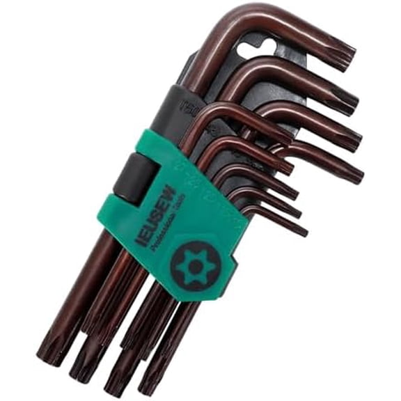 Torx Star Allen Wrench Set, Tamper Resistant Star Key, S2 Steel, 9-Piece Star Wrench Key T10-T50$$Tools & Hardware Other