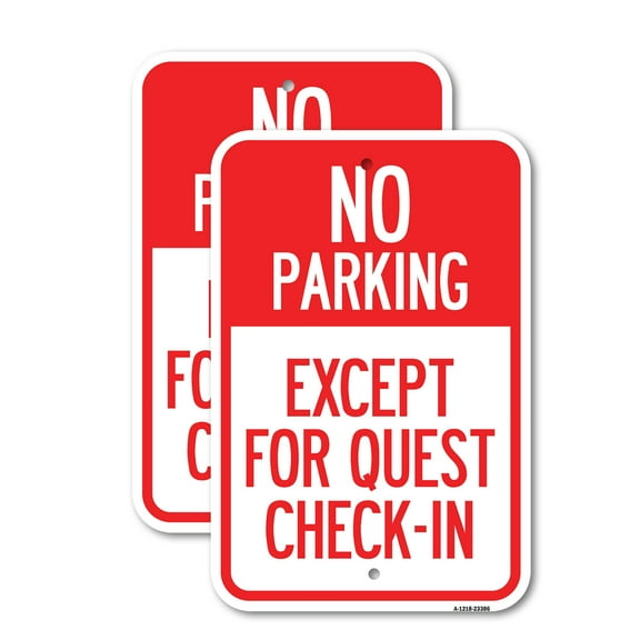(2 Pack) Parking Reserved for Guests Only | 18" X 24" Heavy-Gauge Aluminum Sign | Rust Free Aluminum, Weather Resistant, Waterproof, Fade Resistant, 2 Pre-drilled Holes