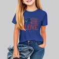 thumbnail image 2 of Jinhomg Kids 4Th of July Shirt Trendy American Flag Graphic Tees Casual Comfy Short Sleeve Crew Neck Patriotic Tops Boys Girls Holiday Gifts Dark Blue 100, 2 of 8