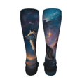 thumbnail image 6 of Pofeuu Night Sky Wolf Print Stockings, Adult Running Hiking Socks for Youth and Adult-One Size, 6 of 8