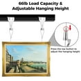 thumbnail image 4 of 15 Pcs Picture Rail Hanging System, Photo Frame Display Cables 39’’ with Adjustable Hook, 66lb Stainless Steel Picture Rail Hanging Kit, Gallery Hanging Kit for Art Gallery, Wall Picture, Exhibition, 4 of 7