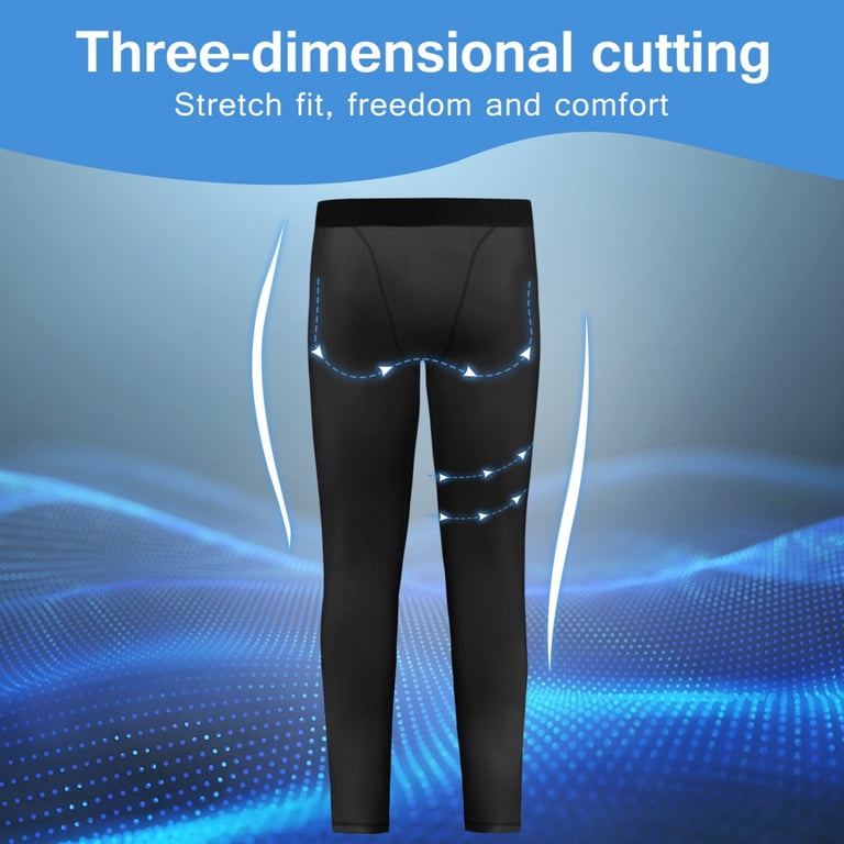 2 Pack Pantalon De Compression Garçon - Leggings Enfants Jeunesse Athlétiques Pour Basketball Football Running Workout