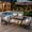 4-Piece Gray, variant on Aiho 14-Piece (2 x 7-Piece) Rattan Sectional Sofa Set, Double the Modular Seating, All-Weather Outdoor Furniture for Large Patios & Gardens, Grey
